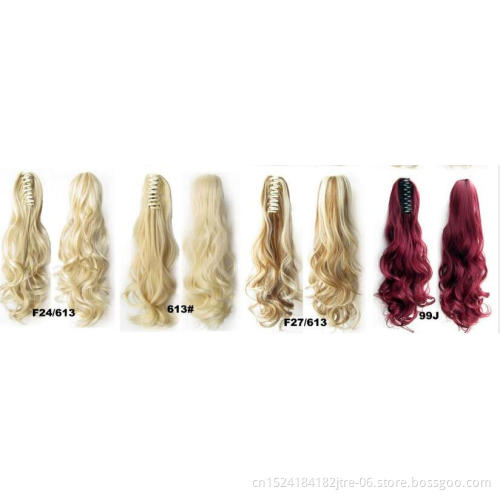 27 613 blond ponytail hair extension, cheap clip 613 blond hair ponytail wig